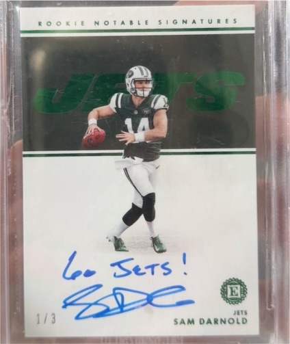 2018 Panini Encased Rookie Notable Signatures #RNS-SD Sam Darnold — front
