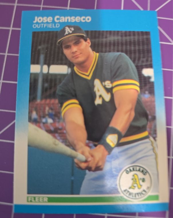 1987 Fleer #389 Jose Canseco — front
