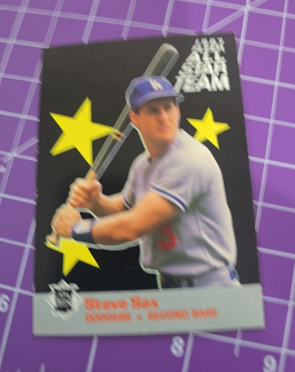 1987 Fleer #4 Steve Sax Fleer All-Star Team — front