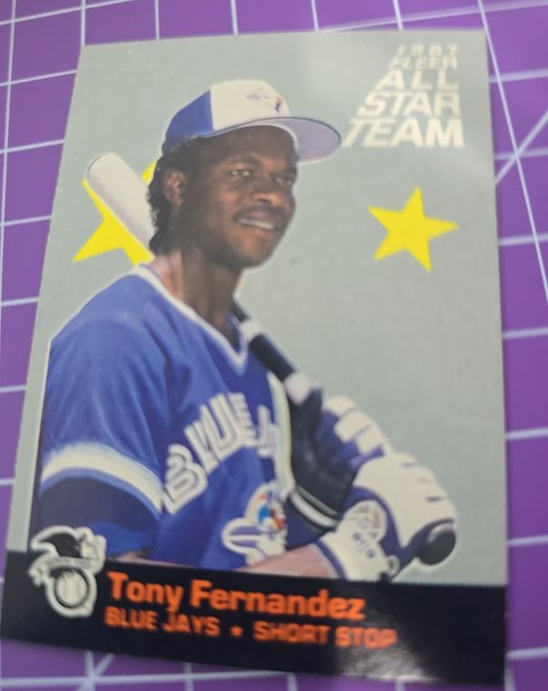 1987 Fleer #3 Tony Fernandez All Star Team Toronto Blue Jays — front
