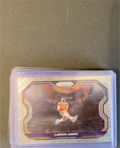 2020-21 Panini Prizm #1 LeBron James Kobe Tribute Dunk — front
