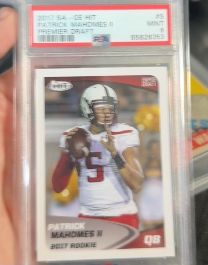2017 Sage Hit Premier Draft #5 Patrick Mahomes II — front