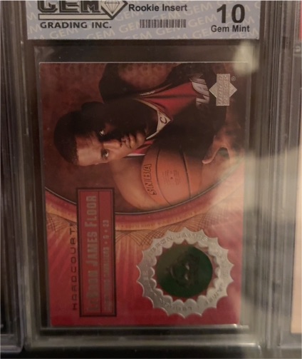 2003-04 Upper Deck Hardcourt #LB6 LeBron James Rookie Floor Card — front