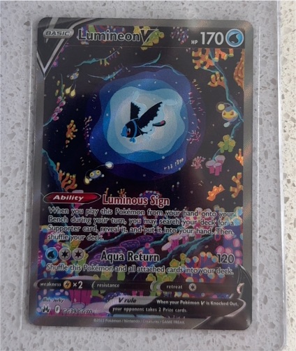 2023 Pokémon TCG Lumineon V #GG39 Crown Zenith: Galarian Gallery — front