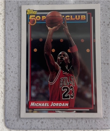1992-93 Topps #205 Michael Jordan 50 Point Club — front