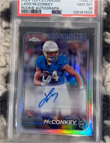 2024 Topps Chrome #RA-LM Ladd McConkey Rookie Autograph — front