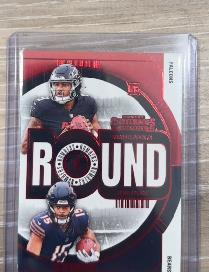 2024 Panini Contenders Round Numbers #3 Michael Penix Jr./Rome Odunze — front