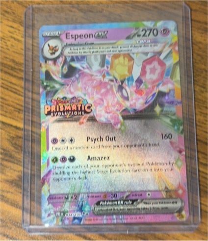 2025 Pokemon Prismatic Evolutions #034 Espeon EX — front