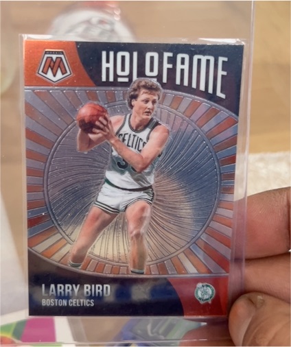 2020-21 Panini Mosaic Holofame #4 Larry Bird — front