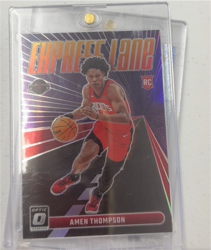 2023-24 Panini Donruss Optic #2 Amen Thompson Express Lane Rookie Card — front