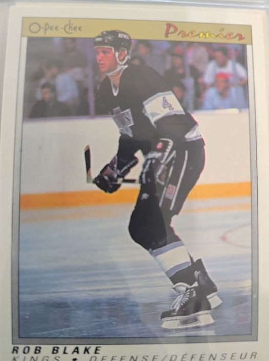 1990-91 O-Pee-Chee Premier #6 Rob Blake RC — front