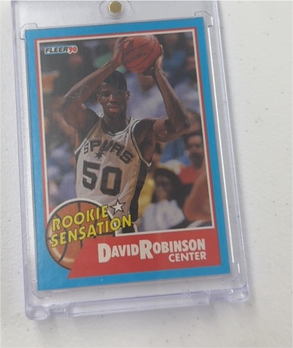 1990 Fleer Rookie Sensation #1 David Robinson — front