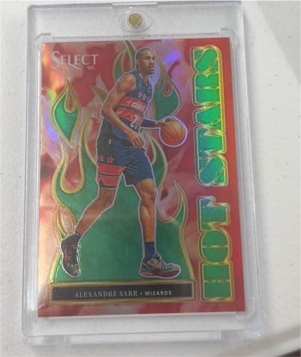 2024-25 Panini Select #10 Alexandre Sarr Hot Stars Green Prizm — front