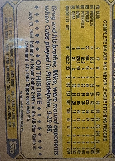 1992 Topps #520 Greg Maddux — back