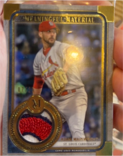 2018 Topps Museum Collection Meaningful Material #MMR-AWA Adam Wainwright — front