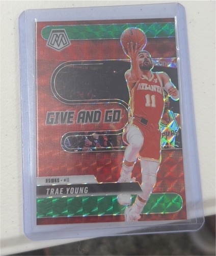 2024-25 Panini Mosaic #8 Trae Young Give and Go — front