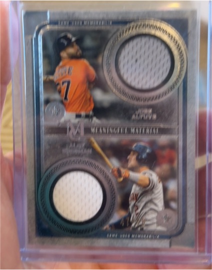 2019 Topps Museum Collection #DMRGM Michael Conforto Meaningful Materials Dual Relic — front