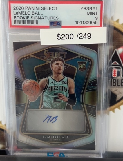 2020 Panini Select #RSBAL LaMelo Ball Rookie Signatures — front