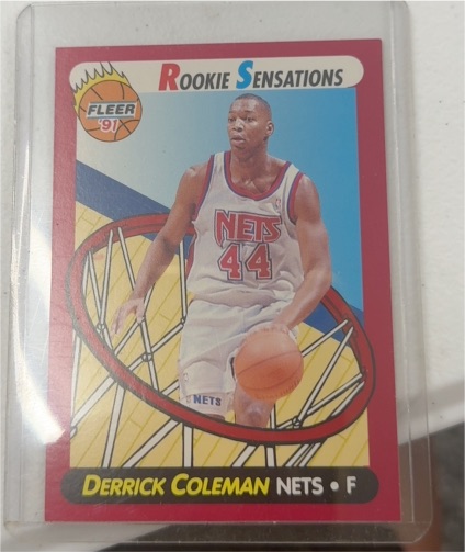1991 Fleer Rookie Sensations #3 Derrick Coleman — front