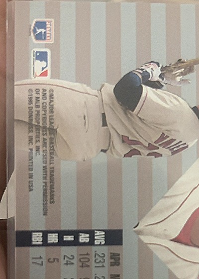 1995 Leaf Limited #89 John Valentin — back