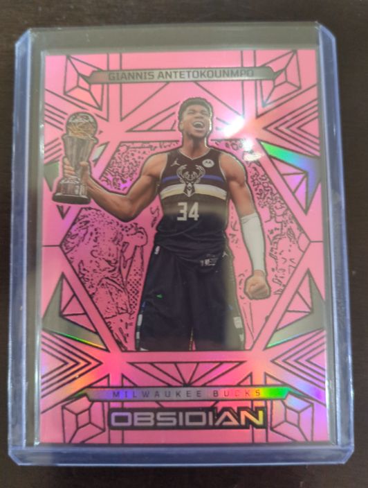 2024-25 Panini Obsidian #183 Giannis Antetokounmpo Red Flood — front