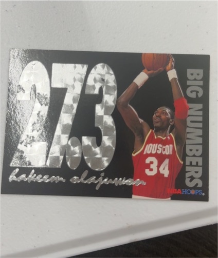 1993-94 Skybox NBA Hoops #BN3 Hakeem Olajuwon Big Numbers — front