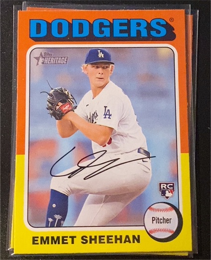 2024 Topps Heritage #187 Emmet Sheehan Rookie Card — front
