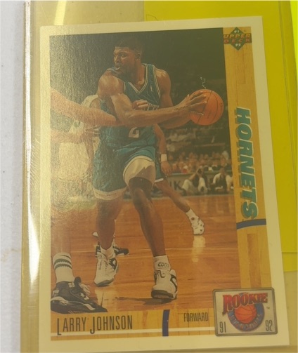 1991-92 Upper Deck Rookie Standouts #R26 Larry Johnson — front