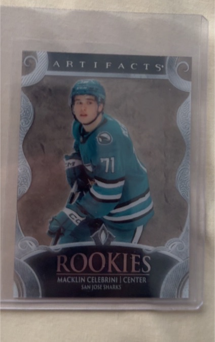 2024-25 Upper Deck Artifacts Macklin Celebrini ROOKIES San Jose Sharks — front