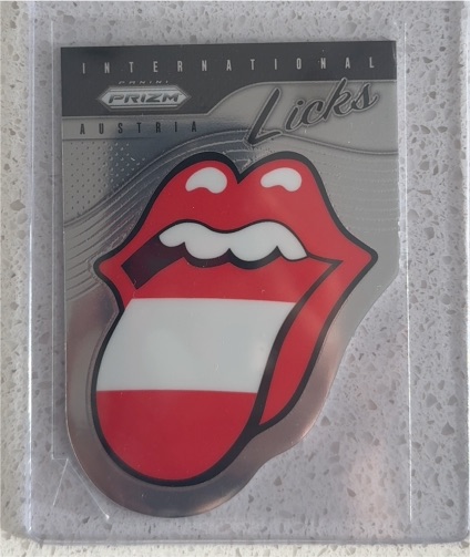 2025 Panini Prizm The Rolling Stones #17 International Licks Die-Cut Austria — front