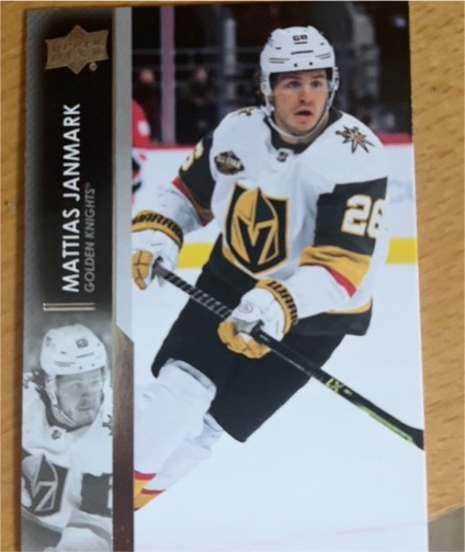 2021-22 Upper Deck #658 Mattias Janmark Vegas Golden Knights — front