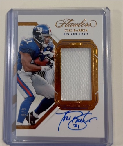 2023 Panini Flawless #PA-TB Tiki Barber — front