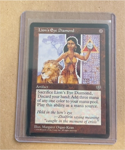1996 Magic: The Gathering #341 Lion's Eye Diamond — front