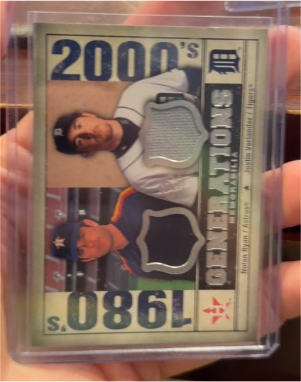 2008 SP Legendary Cuts Generations Nolan Ryan Justin Verlander #Generations — front