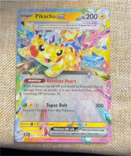 2024 Pokémon Scarlet & Violet: Surging Sparks #057 Pikachu ex — front