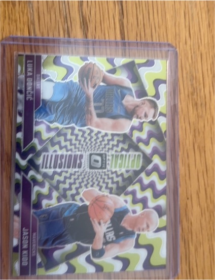 2024-25 Donruss Optic Optical Illusions #1 Luka Doncic & Jason Kidd — front