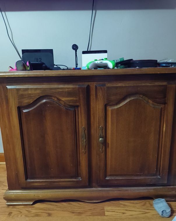 Wooden Cabinet with Two Doors — front