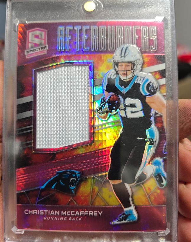 2019 Panini Spectra Afterburners #AB-22 Christian McCaffrey — front