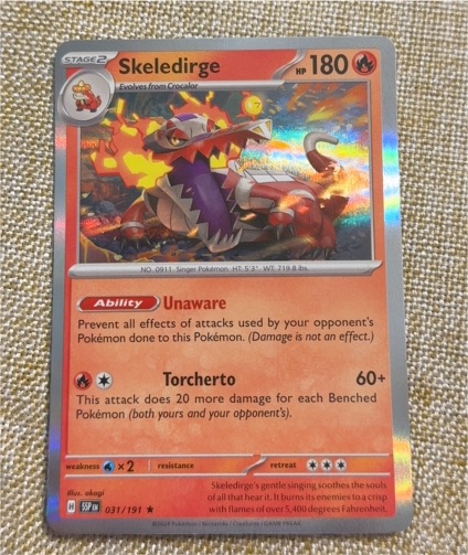 2023 Pokémon Scarlet & Violet Surging Sparks #031 Skeledirge — front