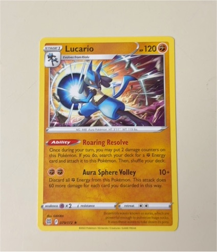 2022 Pokémon Brilliant Stars #079 Lucario — front