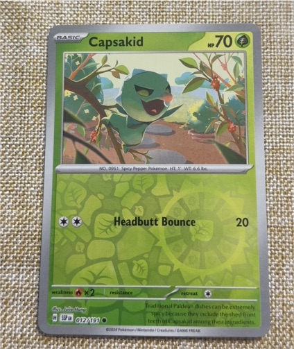 2024 Pokémon SV08 Surging Sparks #012 Capsakid — front
