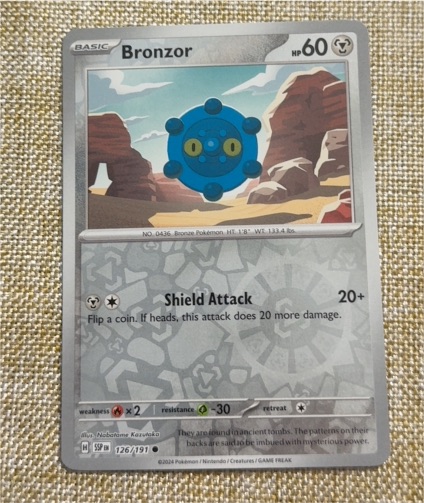 2024 Pokémon Sv08: Surging Sparks #126 Bronzor — front