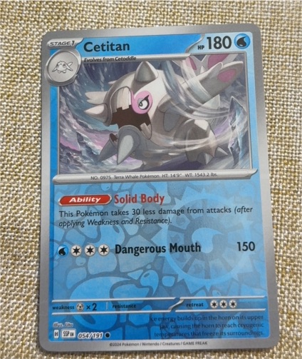 2024 Pokemon Surging Sparks #054 Cetitan — front