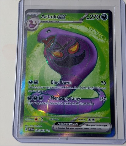 2023 Pokémon Scarlet & Violet 151 #185 Arbok ex — front