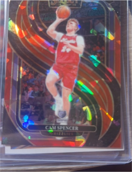 2024-25 Panini Select #189 Cam Spencer Premier Level RC Blue Ice — front