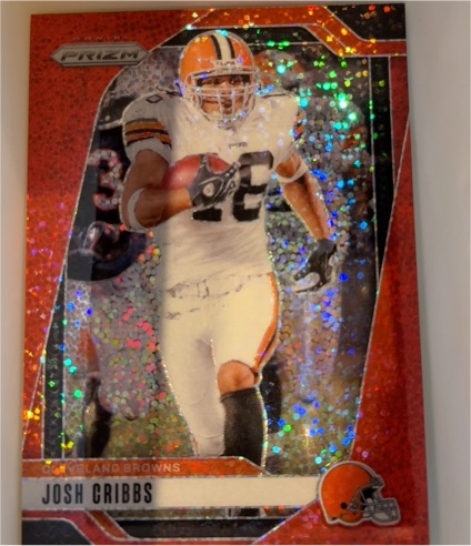 2024 Panini Prizm #72 Josh Cribbs Orange Lazer Prizm — front