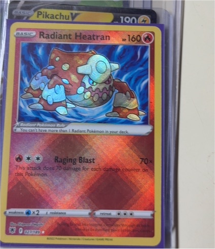 2022 Pokémon Astral Radiance #027 Radiant Heatran — front