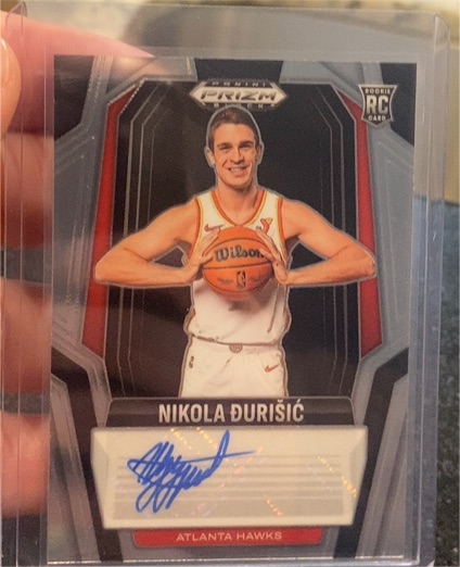 2024-25 Panini Prizm Black #RS-DUR Nikola Durisic Rookie Signatures Auto — front