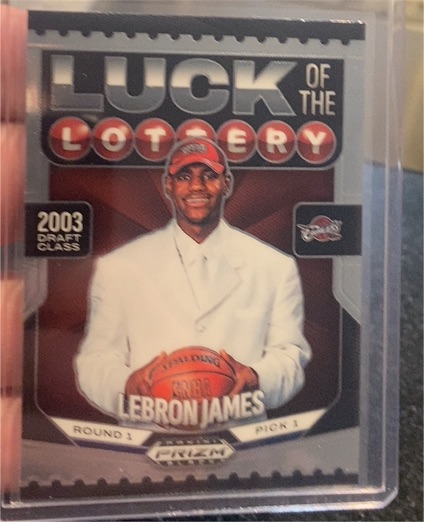 2024-25 Panini Prizm Black Luck of the Lottery #7 LeBron James — front