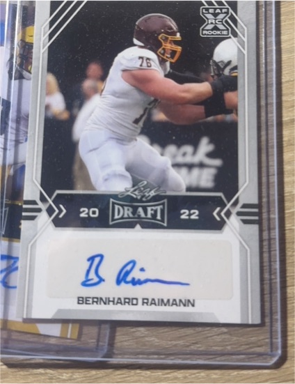 2022 Leaf Draft #BA-BR1 Bernhard Raimann — front
